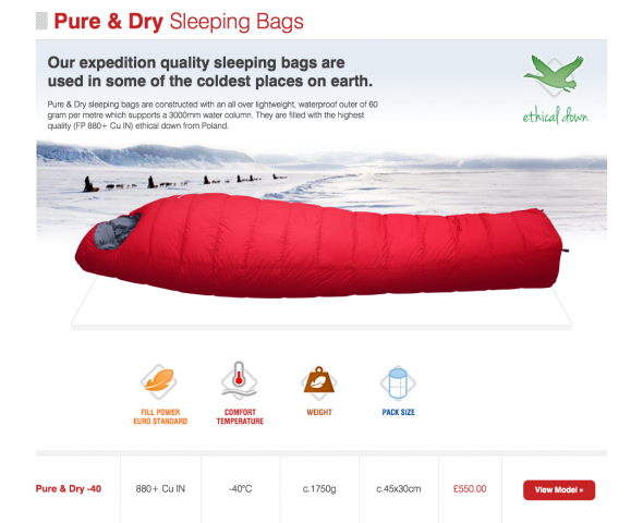 Tundra Pure & Dry Sleeping Bags